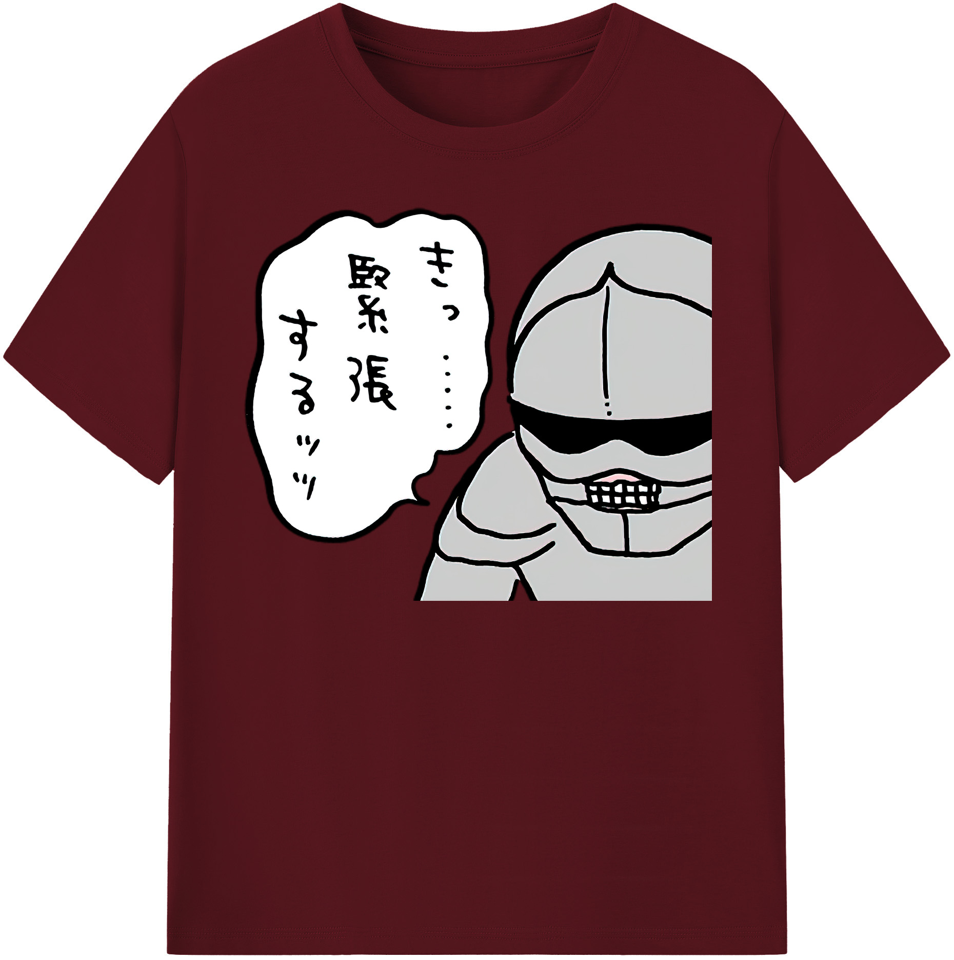 （画像用） ちいかわ 労働の鎧さん Chii-kawa Mr. Armor of Labor 綿100％半袖Tシャツ（フロントプリント）
